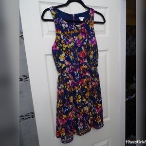 Navy/floral dress